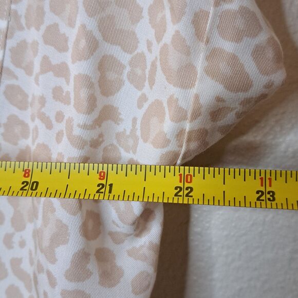Caffe Marrakesh Women Top Animal Print 100% Lyocell Beige Short Sleeve Size M - Picture 3 of 10